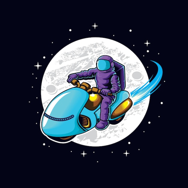 Astrorider in space illustration