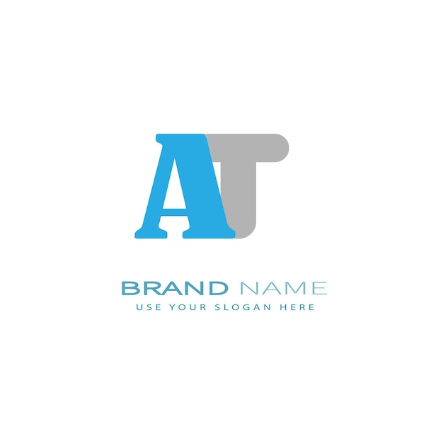 AT439 letter AT logo design