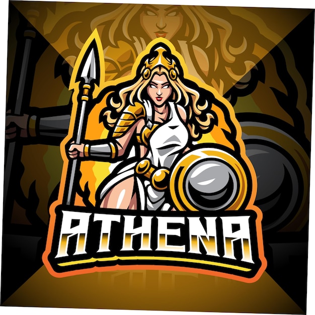 Athena esport mascot logo design