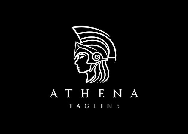 Athena logo design vector icon illustration