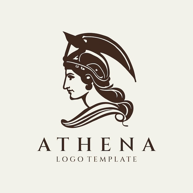 Athena logo design vector illustration