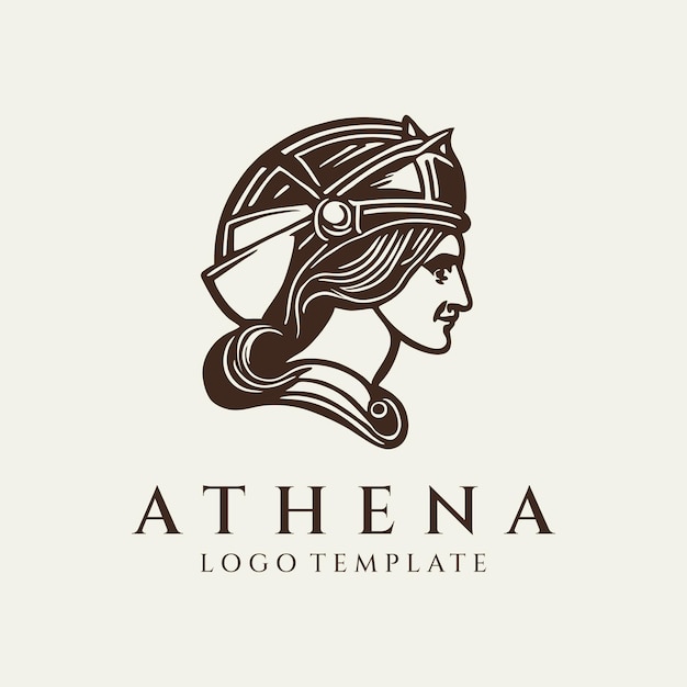 Athena logo design vector illustration