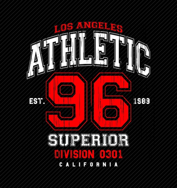 athletic 96 division vector typography graphics print etc