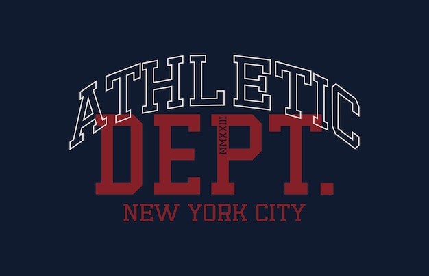 athletic dept. typography design vector for print t shirt