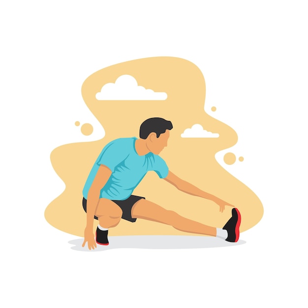 athletics sport with people flat illustration design