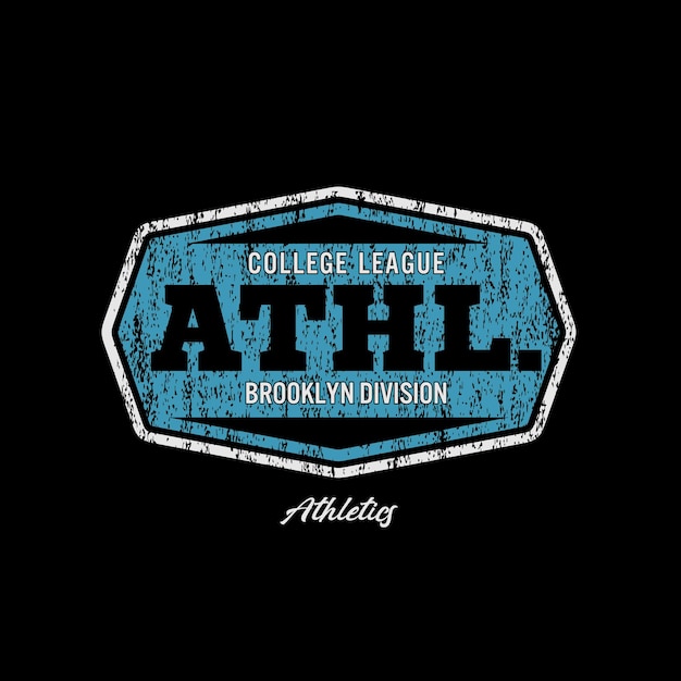 athletics typography tshirt and apparel design