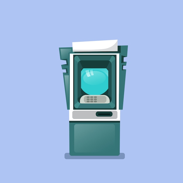 Atm Machine Icon Isolated Terminal For Cash Withdraw