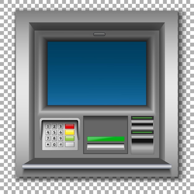 ATM machine in the wall of the building Apparatus for withdrawing cash salaries