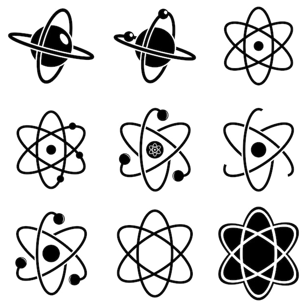 Atom icon vector