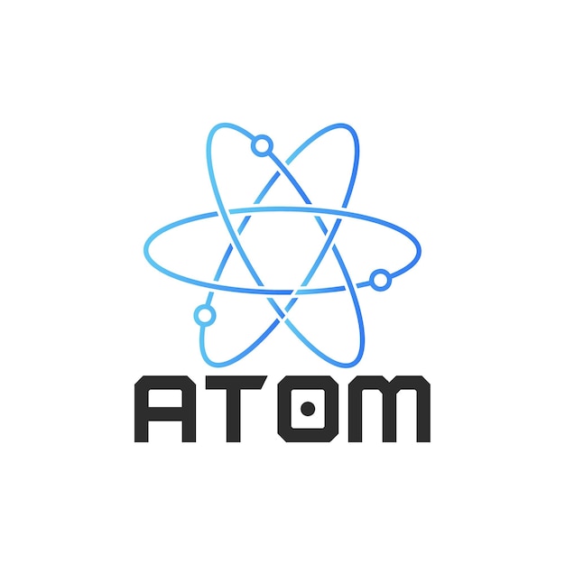 atom particel logo geometric minimalist design