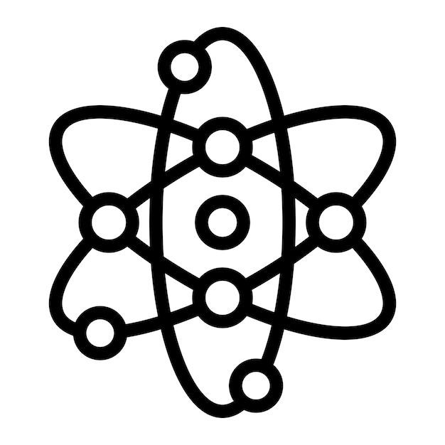 Atom Vector Icon Design Illustration