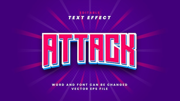 Attack text effect