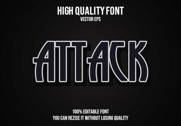 Attack Text Font Effect