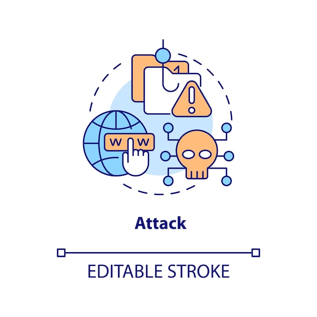 Attacks concept icon