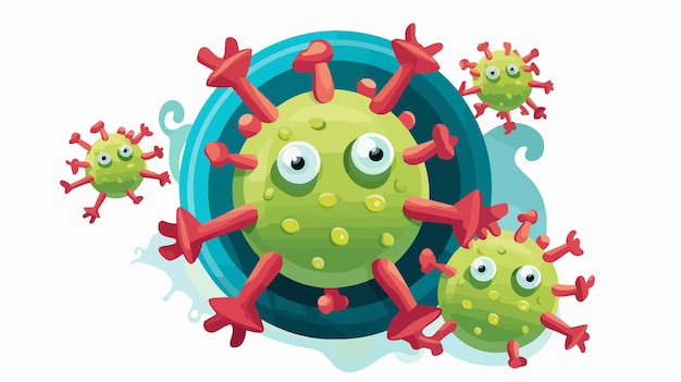 Vector attention biology viruses icon danger symbol an