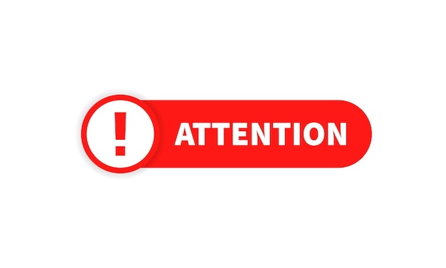 Attention sign. Warning icon. Announcement. Vector on isolated white background. EPS 10.