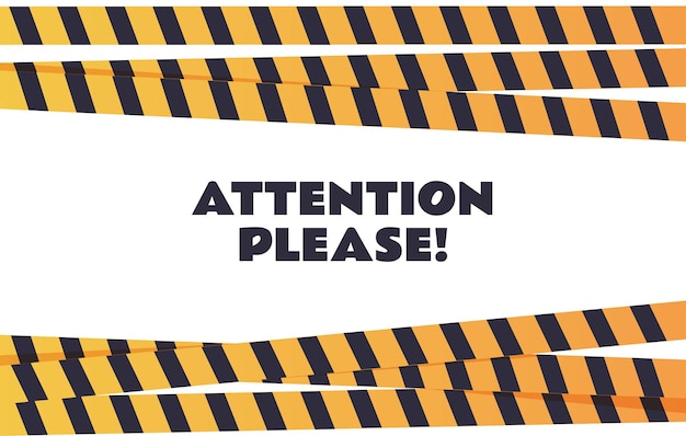 Attention warning important careful safety yellow black danger banner graphic design