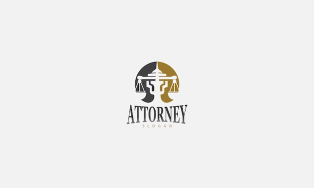 Attorney and lawyers logo design vector template