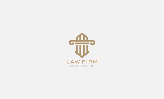 attorney and lawyers logo design vector template