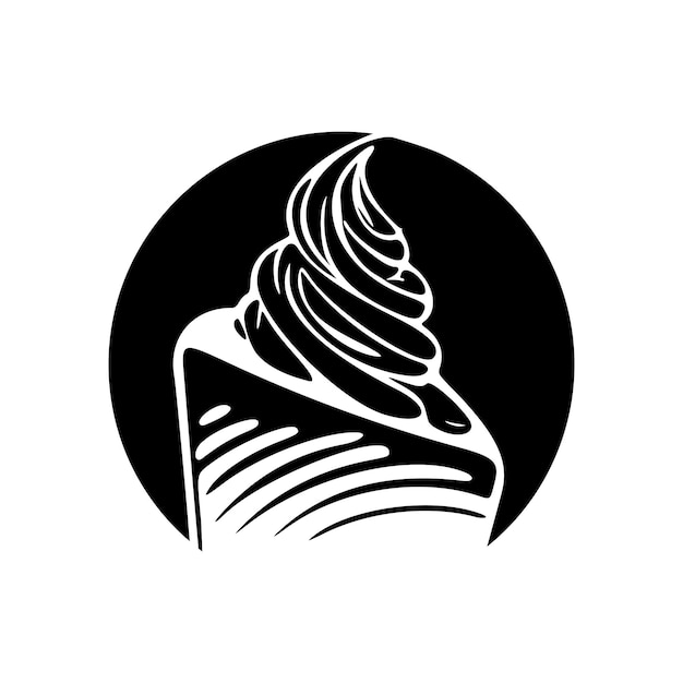 Attractive black and white cake logo Good for typography