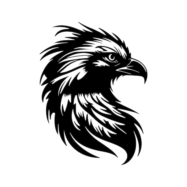 Attractive black and white eagle logo Good for prints and tshirts