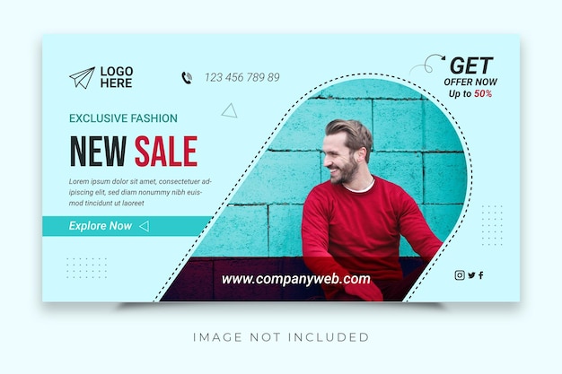 Attractive Fashion Sale Web Banner Template