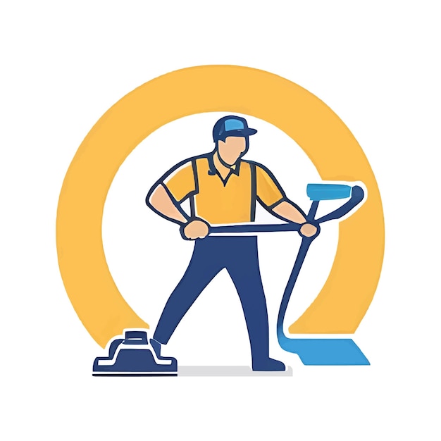 Attractive floor cleaning logo