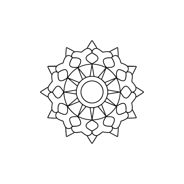 Vector attractive mandala design for coloring book