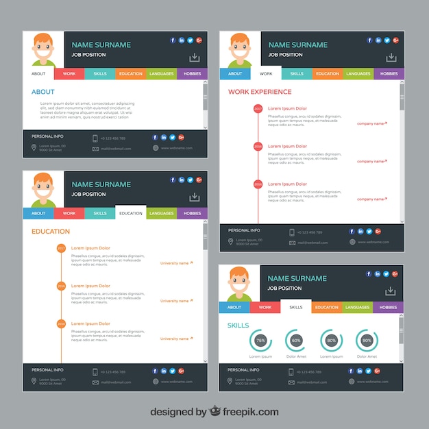 Attractive online curriculum template