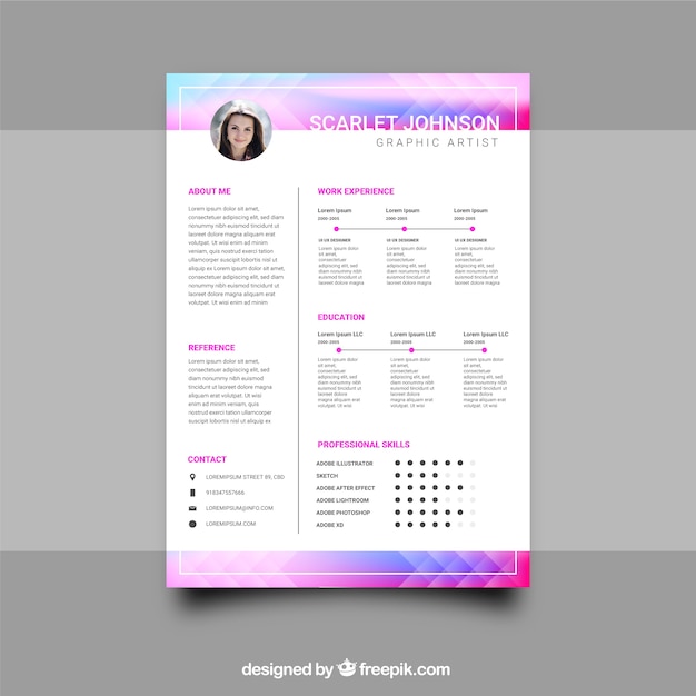 Attractive online curriculum template