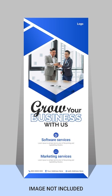 Vector attractive and professional business roll up banner design