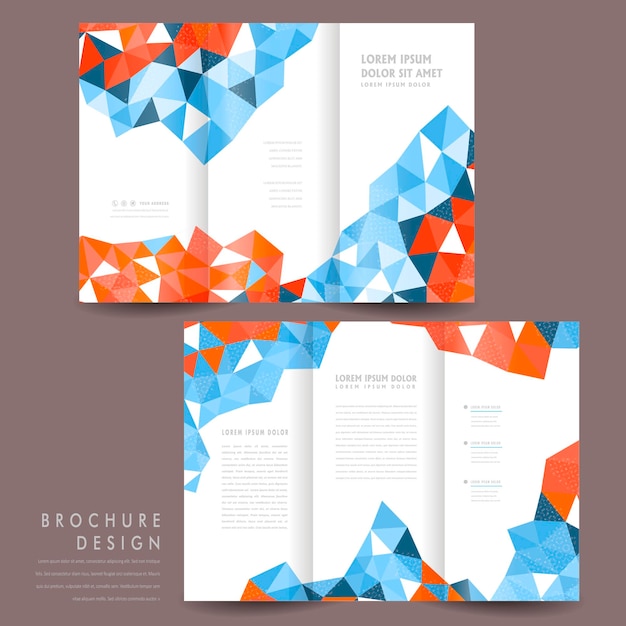 Attractive trifold brochure template design