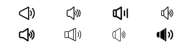 Audio sound icon set