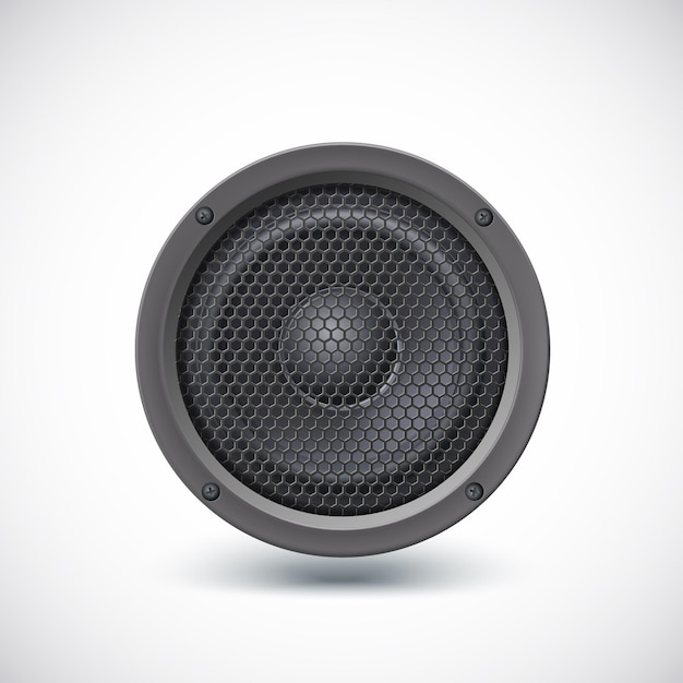 Audio speaker isolated on white background. Vector iilustration, eps10