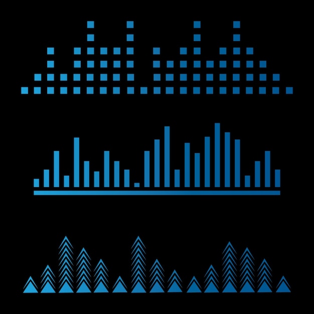 Audio technology music sound waves vector icon illustration