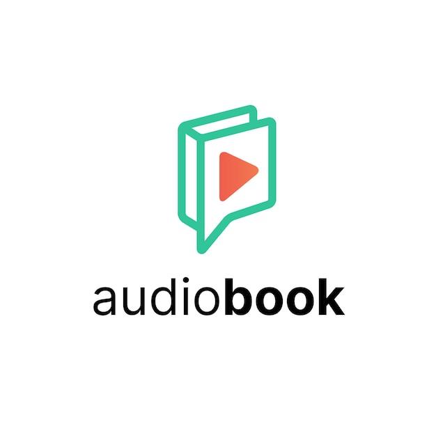 Vector audio video play book logo