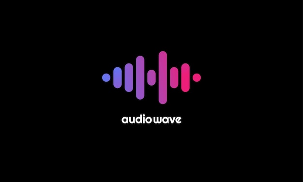 Audio wave logo design, Flat vector audio wave icon symbol sign