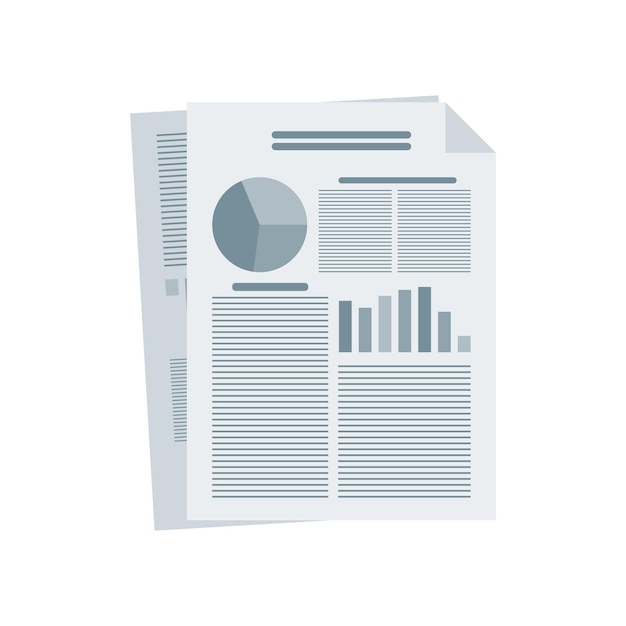 Vector audit document with graphs and charts vector