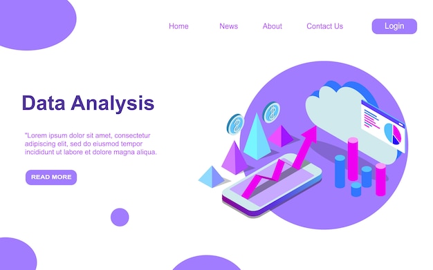 Auditing, business analysis concept of opportunities. Graphic and audit documentation, economic analysis financial budget. Illustration Flat isometric background.  