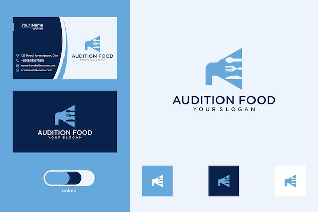 Audition food logo design and business card