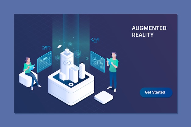 Augmented reality and future technology concept