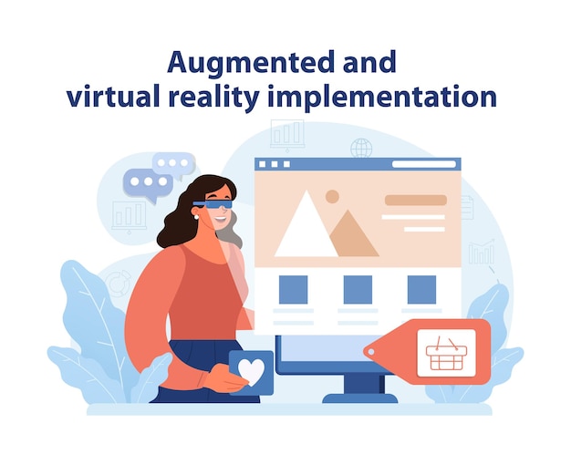 Augmented and virtual reality use a user interacts with a computer interface using ar glasses