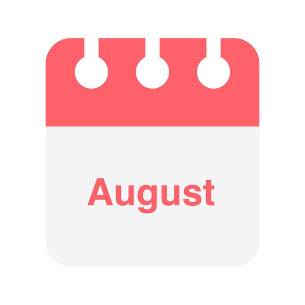 Vector august icon vector daily monthly yearly calendar icon