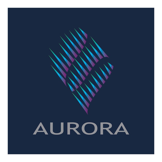 Aurora logo design icon illustration vector template