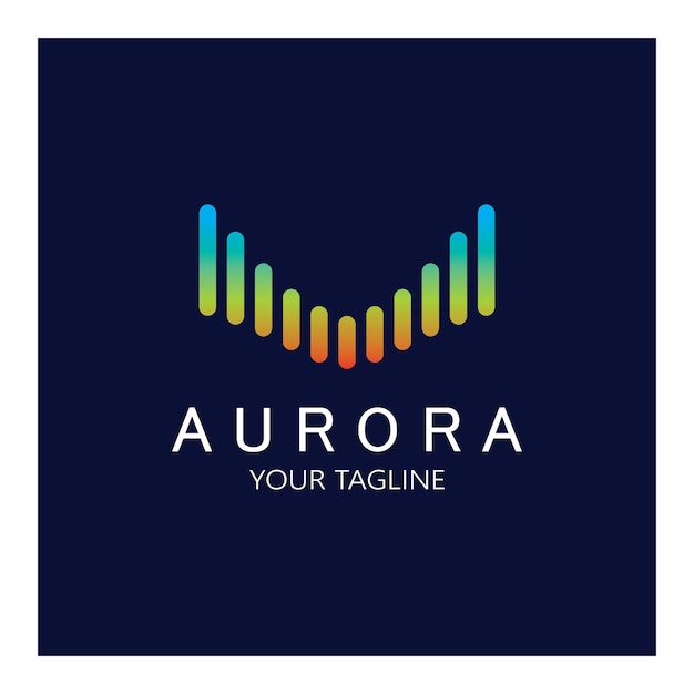 Aurora logo design icon illustration vector template