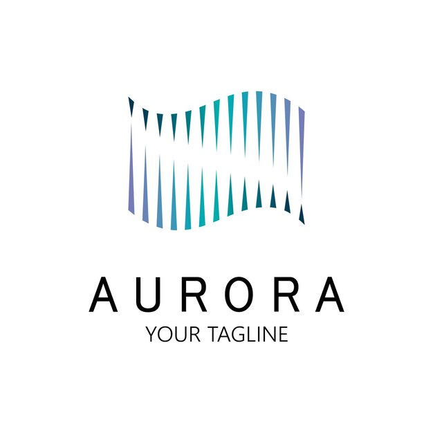 Aurora logo design icon illustration vector template