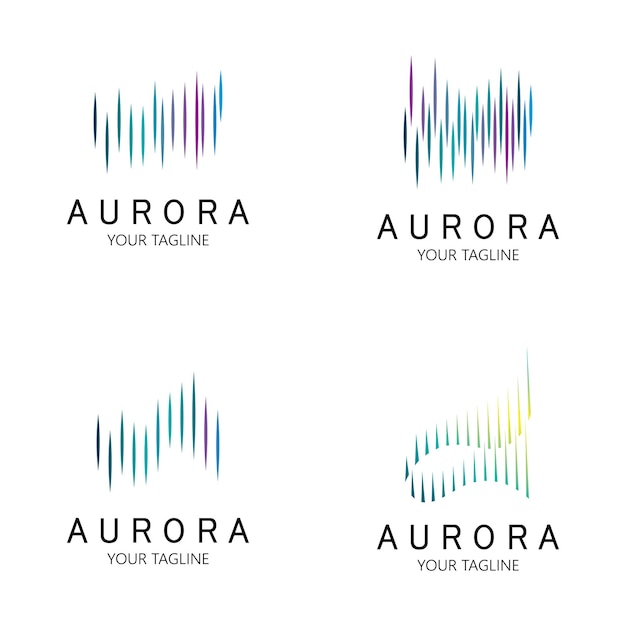 Aurora logo design icon illustration vector template