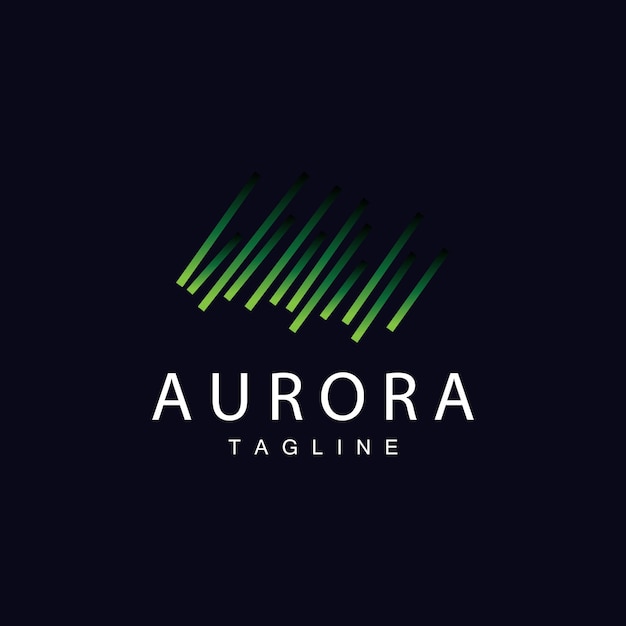 Aurora Logo Simple Design Amazing Natural Scenery Of Aurora Vector Icon Template Illustration