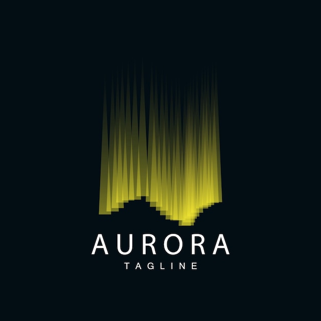 Aurora Logo Simple Design Amazing Natural Scenery Of Aurora Vector Icon Template Illustration