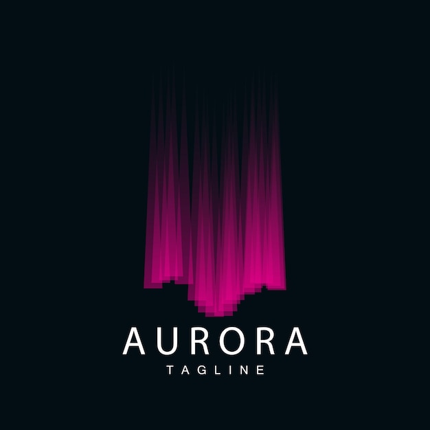 Aurora Logo Simple Design Amazing Natural Scenery Of Aurora Vector Icon Template Illustration